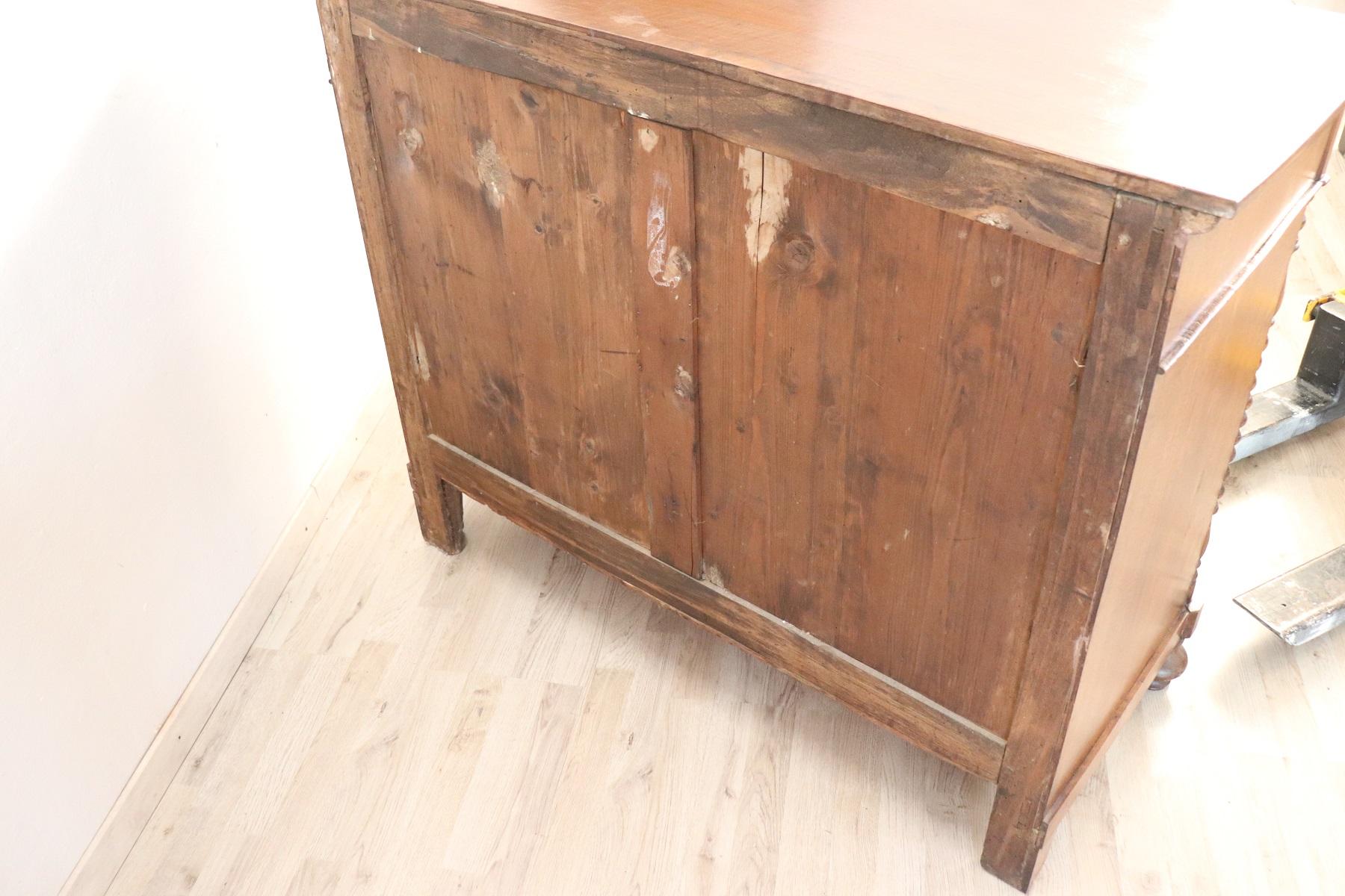 19th Century Italian Louis Philippe Walnut Chest of Drawers or Dresser 5