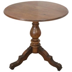 19th Century Italian Louis Philippe Walnut Round Centre Table
