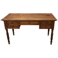 19th Century Italian Louis Philippe Walnut Wood Writing Desk