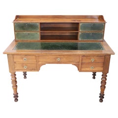 19th Century Italian Louis Philippe Walnut Wood Writing Desk