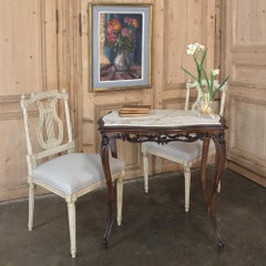 19th Century Italian Louis XV Marble-Top End Table