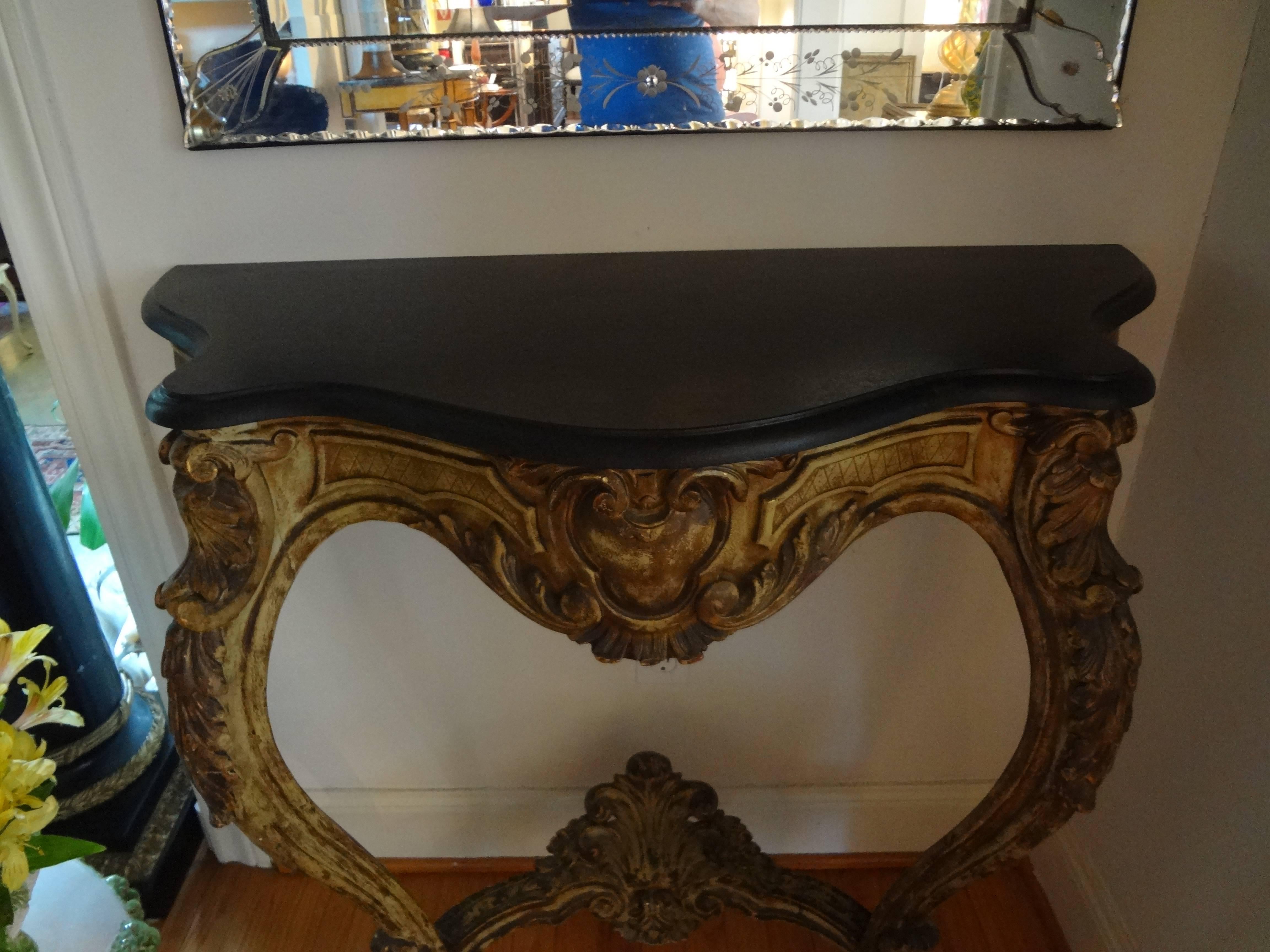 19th Century Italian Louis XV Style Painted Console Table 3