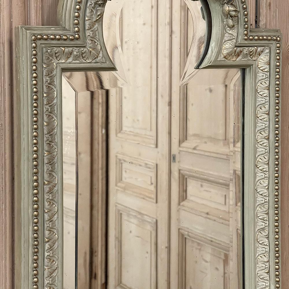 19th Century Italian Louis XVI Painted and Gilded Mirror For Sale 8