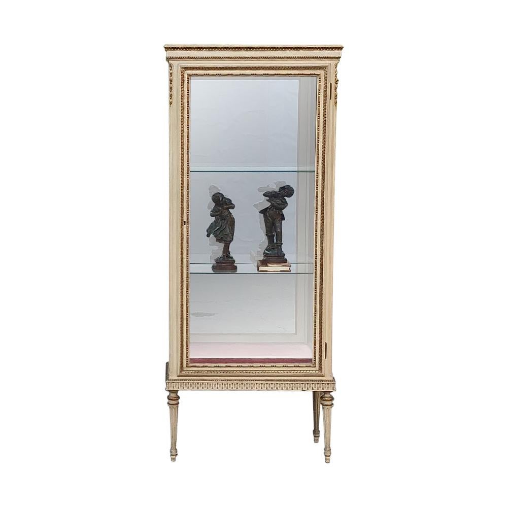 19th Century Italian Louis XVI Painted Vitrine