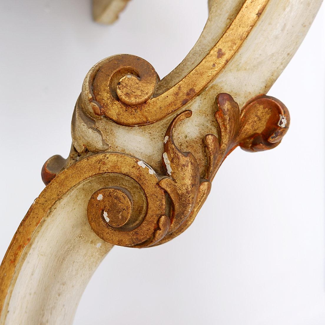 19th Century Italian Louis XVI Style Carved Wood console Planter For Sale 1