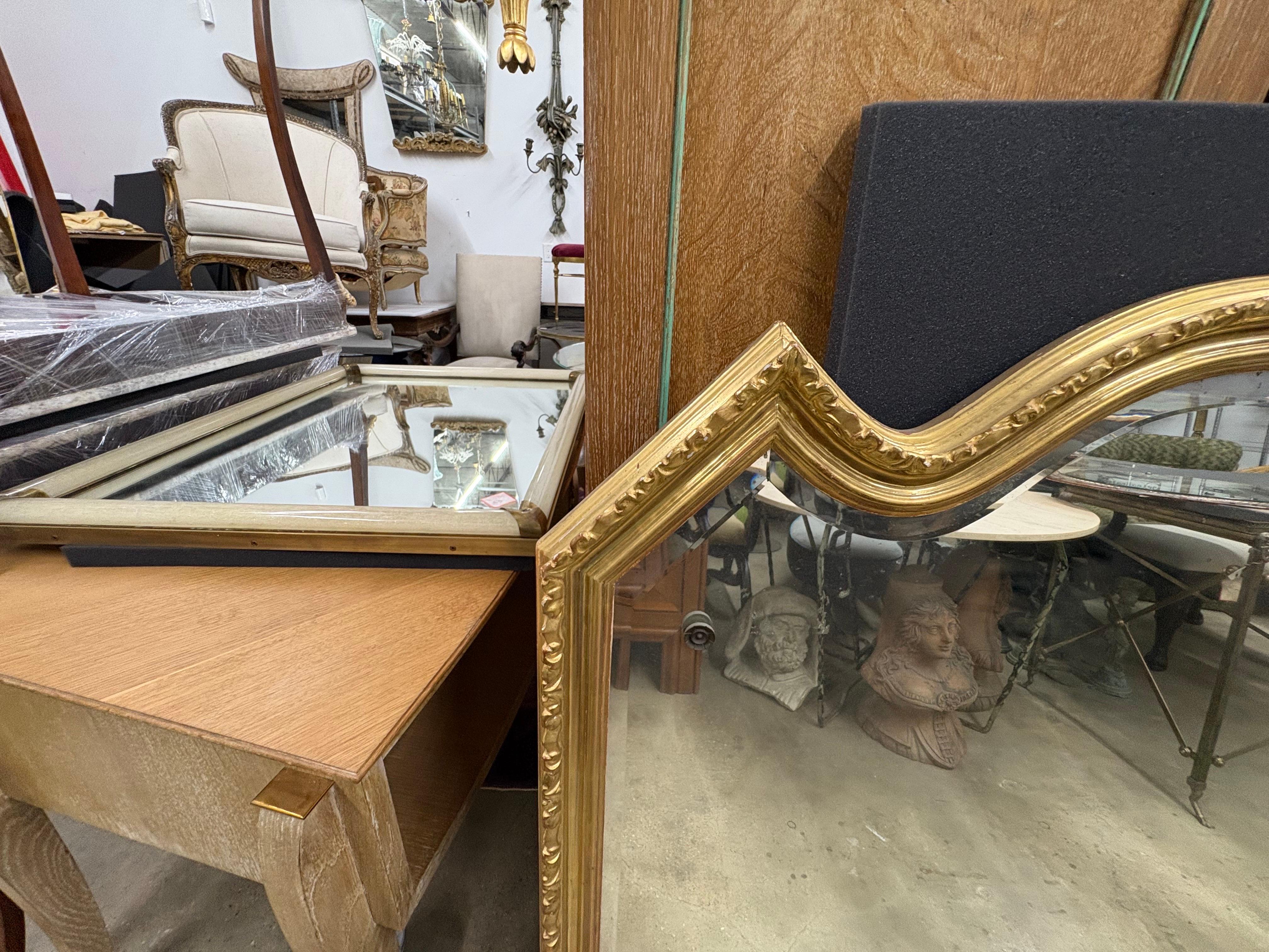 19th Century Italian Louis XVI Style Giltwood Mirror In Good Condition For Sale In Houston, TX