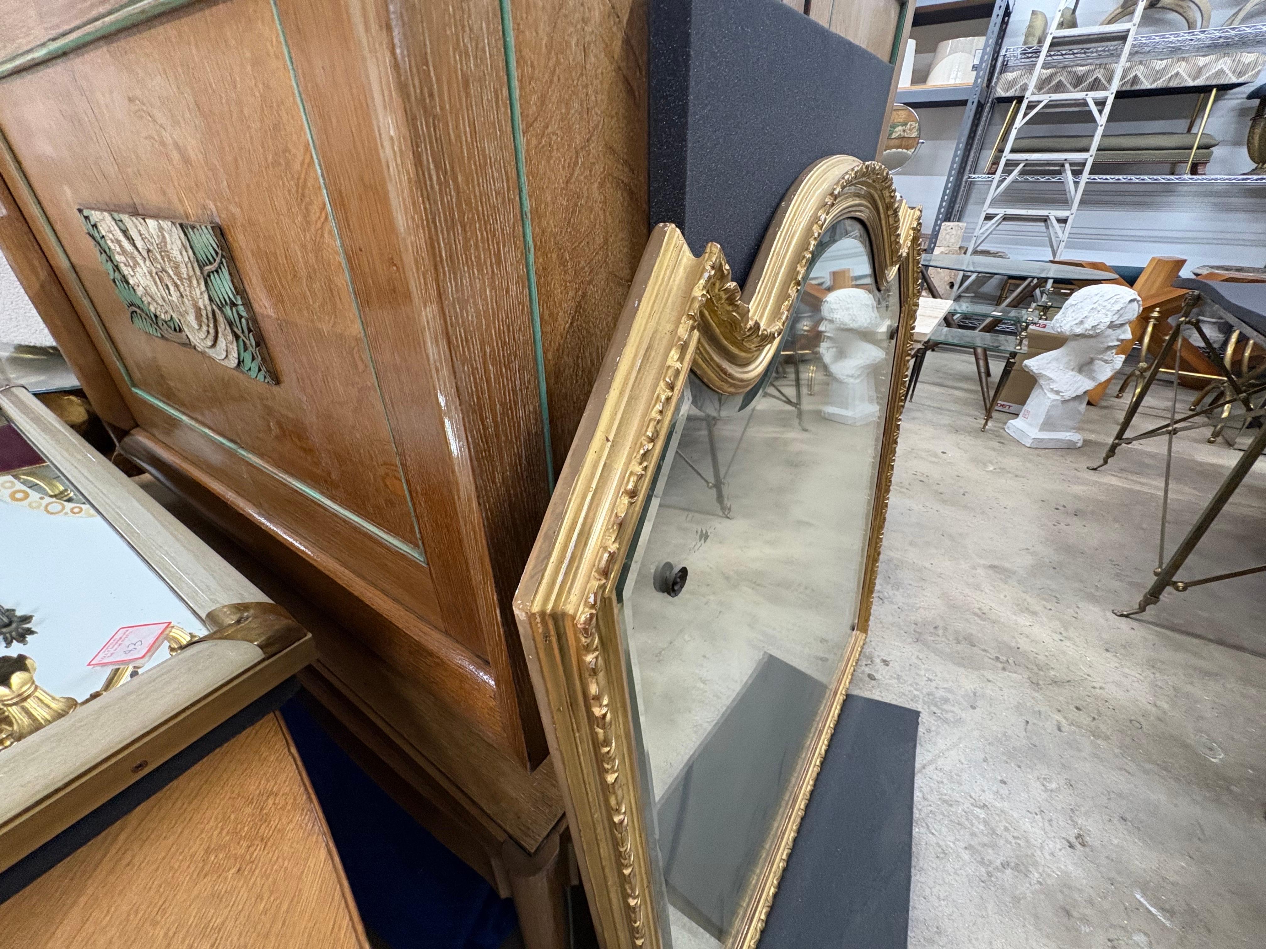 19th Century Italian Louis XVI Style Giltwood Mirror For Sale 2