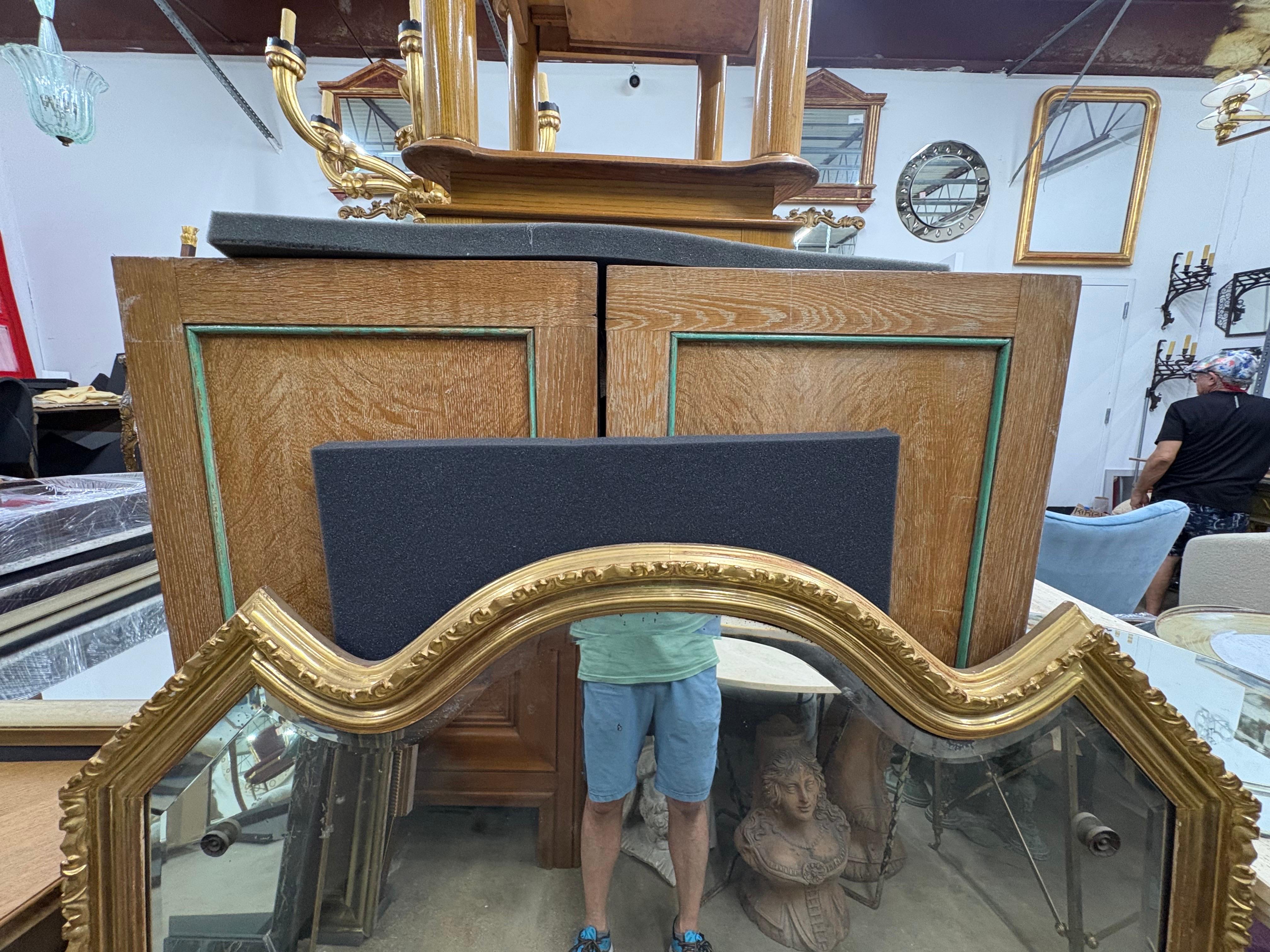19th Century Italian Louis XVI Style Giltwood Mirror For Sale 4