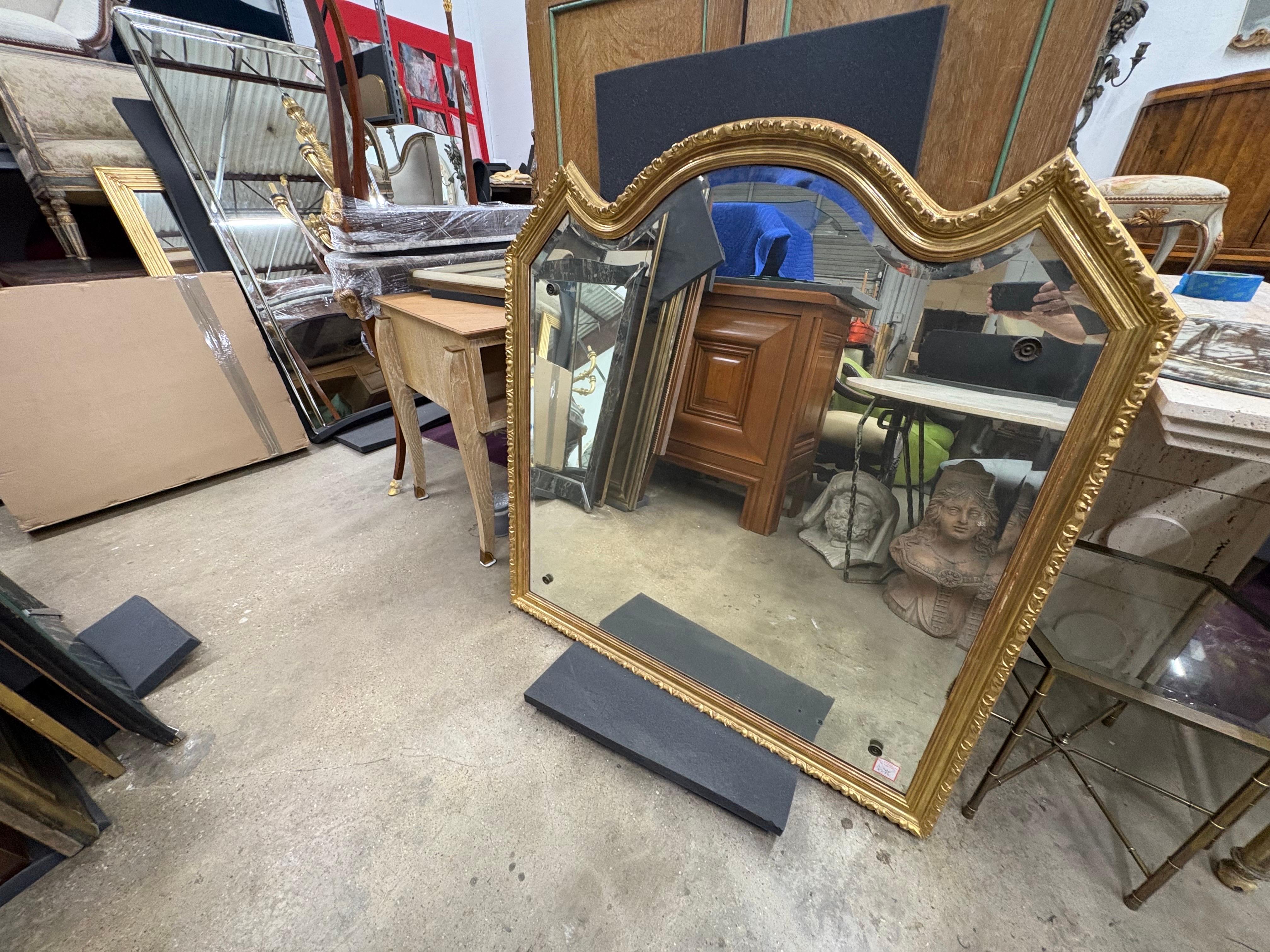 19th Century Italian Louis XVI Style Giltwood Mirror For Sale 5