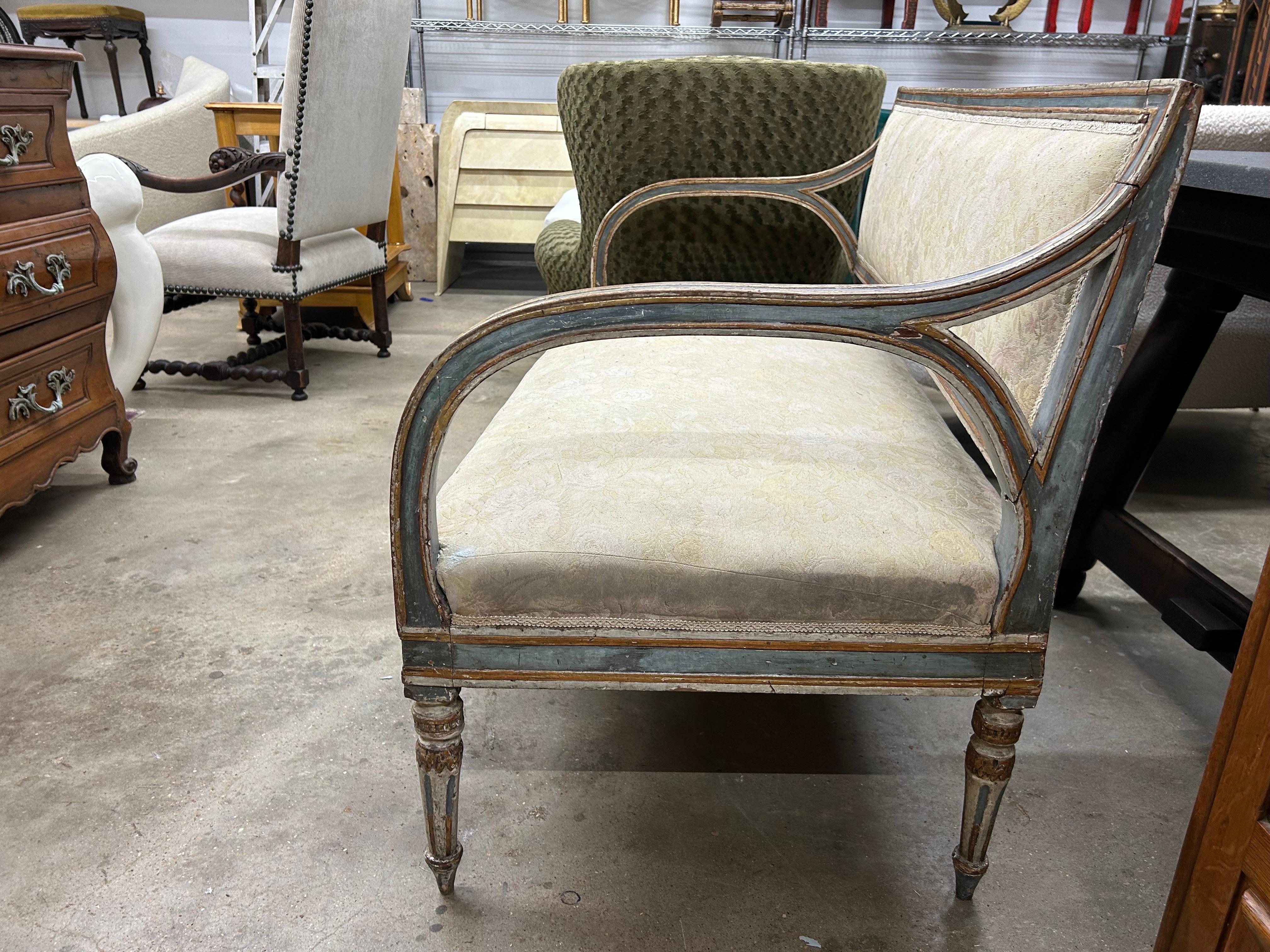 Sofá italiano del siglo XIX estilo Luis XVI en Bueno estado para la venta en Houston, TX