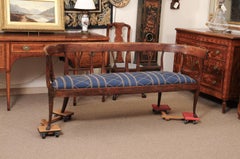 19th Century Italian Mahogany Settee from Lucca