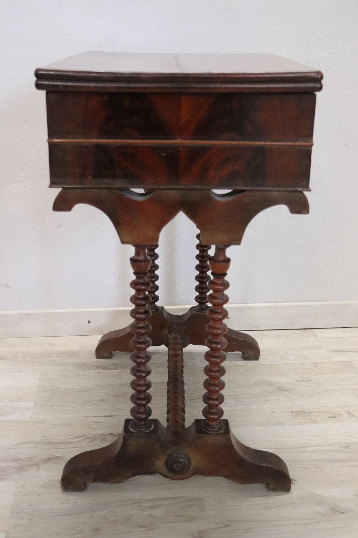 Late 19th Century 19th Century Italian Mahogany Side Table or Vanity Table