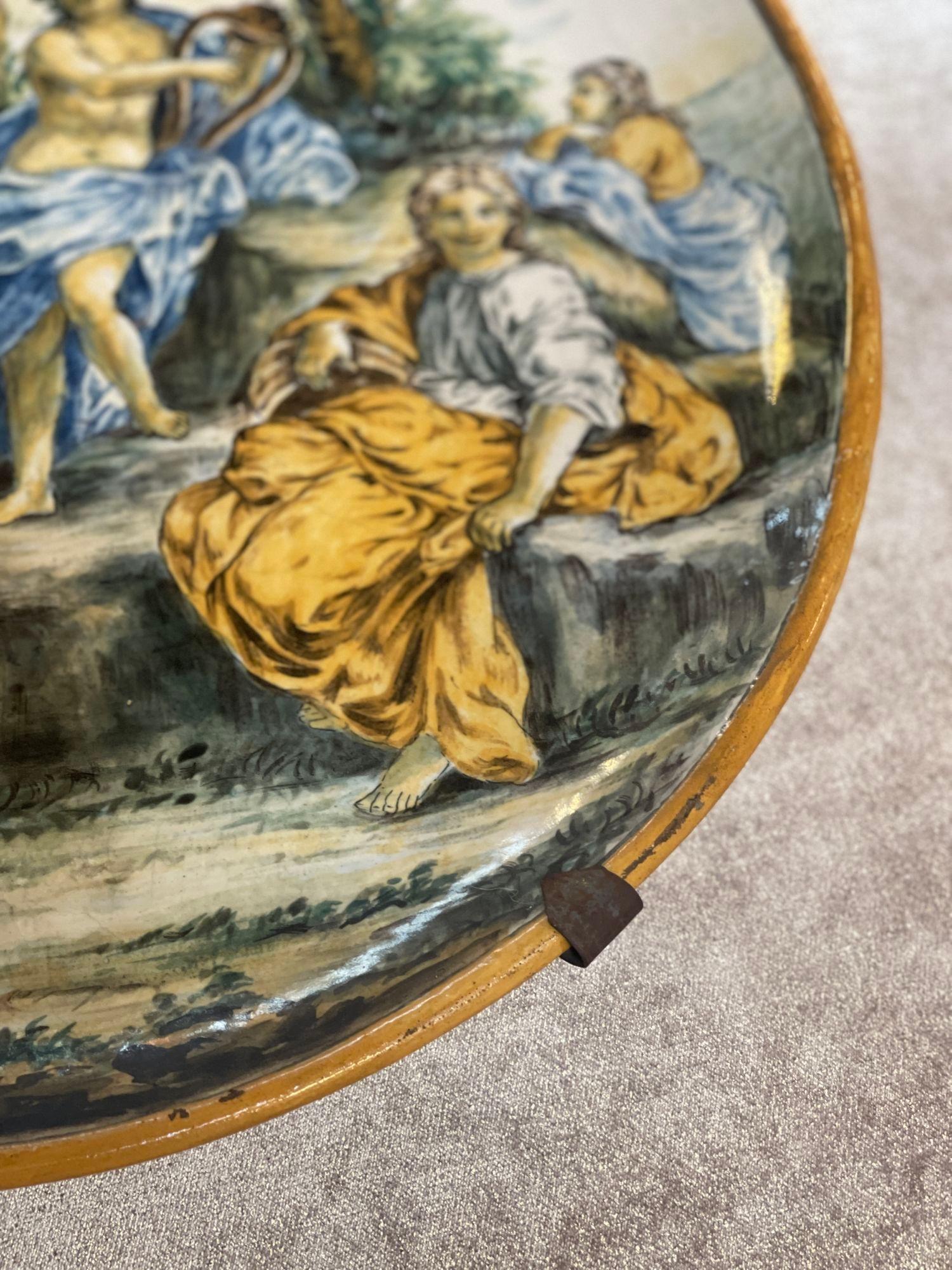 19th Century Italian Majolica Charger For Sale 2