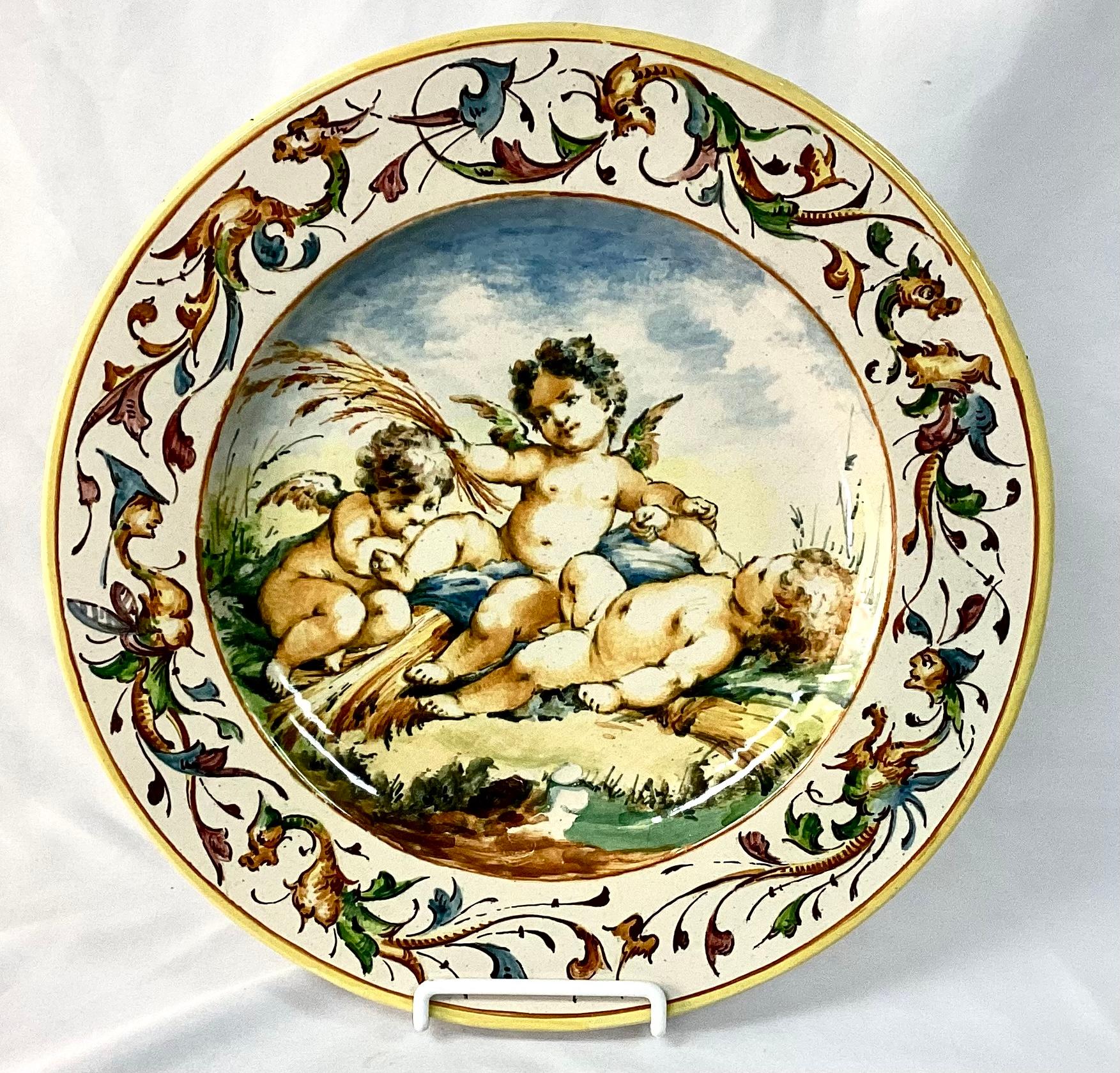 19th Century Italian Majolica Charger For Sale 3