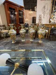 19th Century Italian Majolica Palace Size Vases