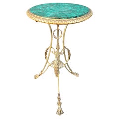 19th Century Italian Malachite and Gilt Bronze Table