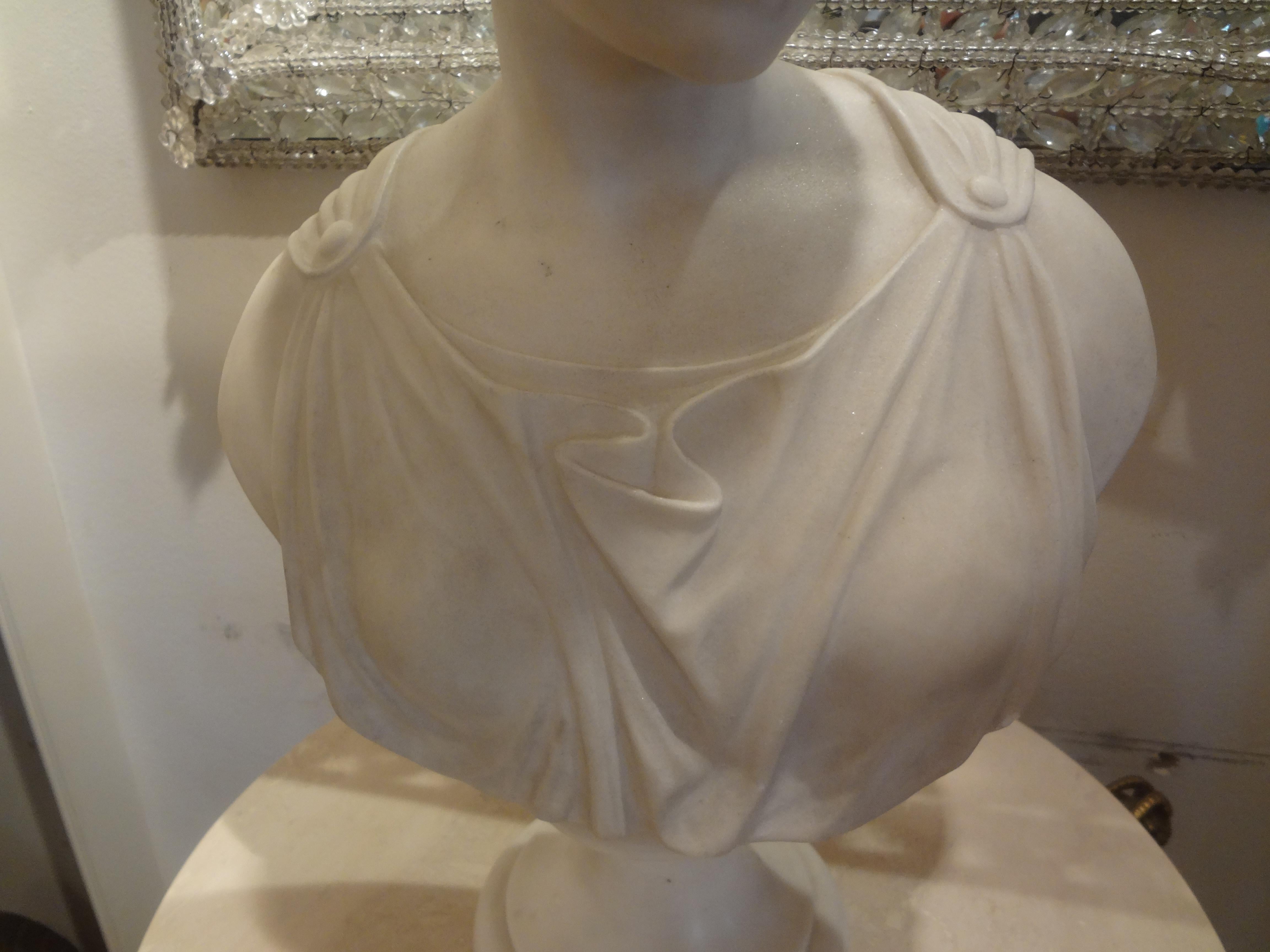 Late 19th Century 19th Century Italian Marble Bust of Aphrodite For Sale