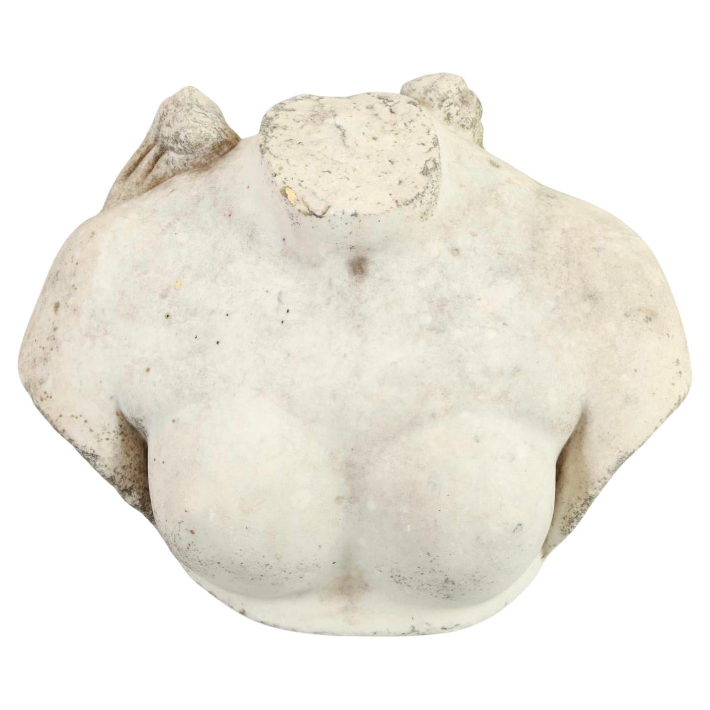 Busto de mármol italiano del siglo XIX sin cabeza, de Raffaello Battelli Mármol en venta