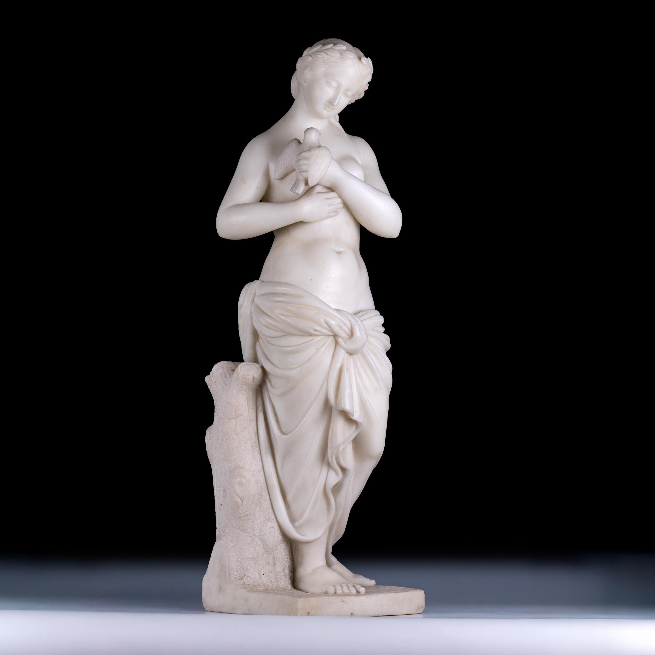Néoclassique Figure en marbre italien du 19e siècle représentant un nu féminin classique en vente