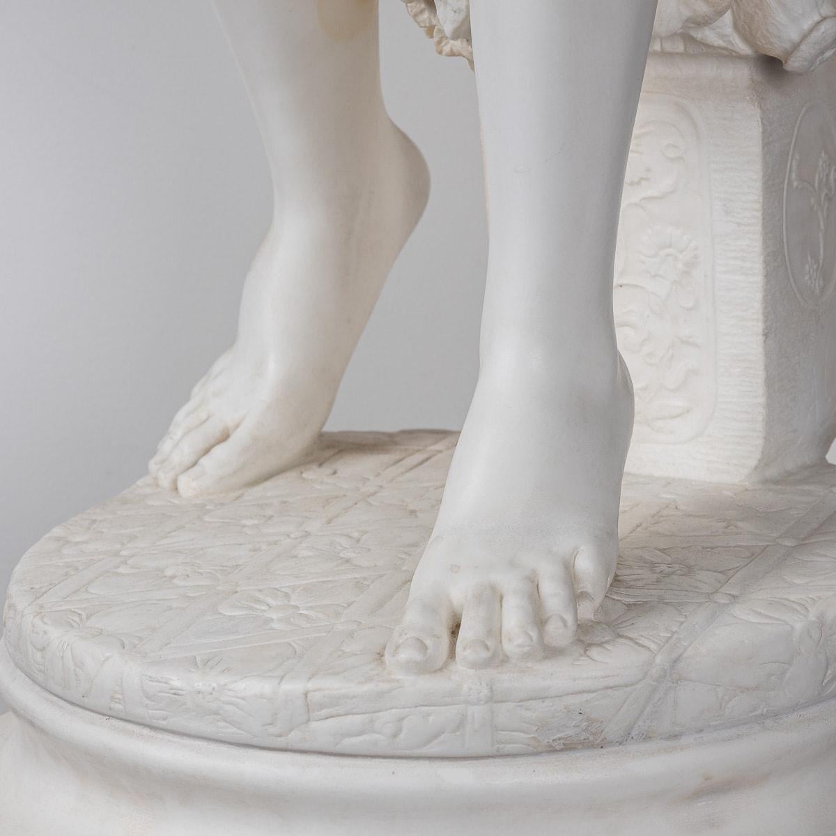 19th Century Italian Marble Figure Of A Nude, Adolfo Cipriani (1880-1930) For Sale 8