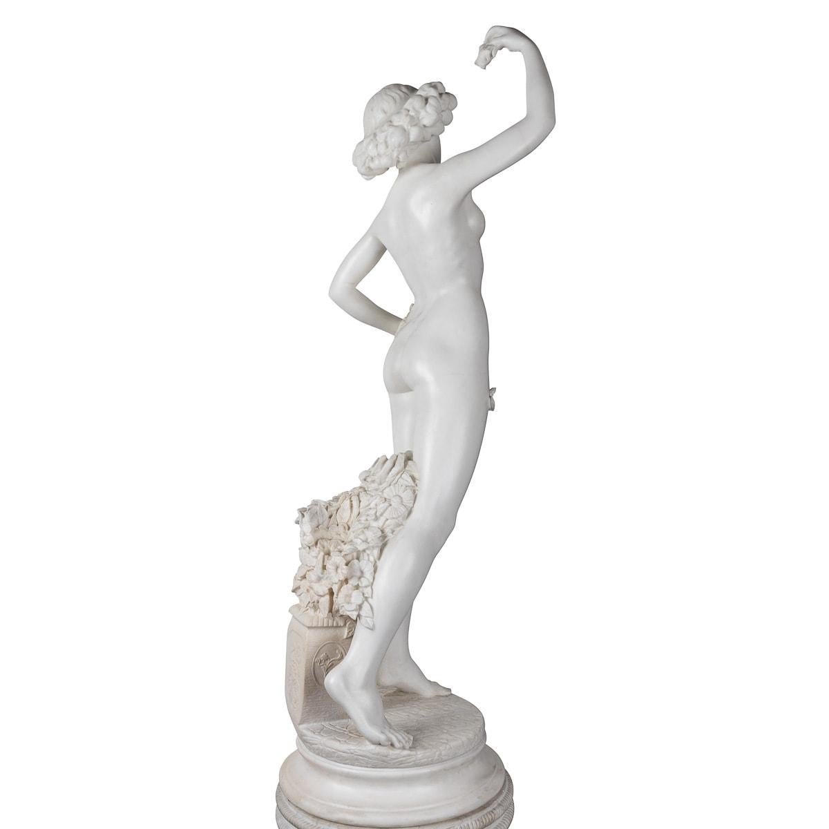 19th Century Italian Marble Figure Of A Nude, Adolfo Cipriani (1880-1930) In Good Condition For Sale In Royal Tunbridge Wells, Kent