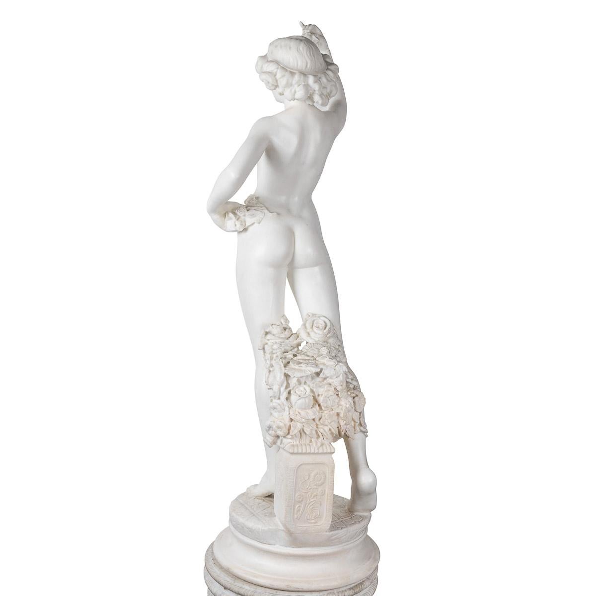 Figure d'un nu, Adolfo Cipriani (1880-1930), Italie, marbre du 19e siècle Bon état - En vente à Royal Tunbridge Wells, Kent