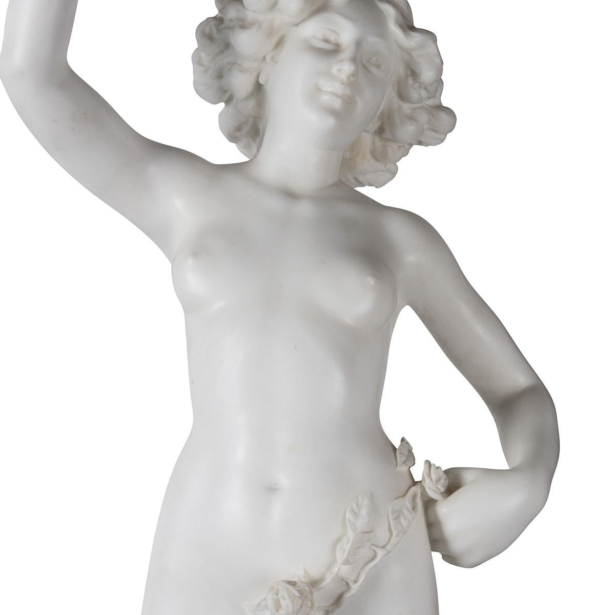 Italienische Marmorfigur eines Akts aus dem 19. Jahrhundert, Adolfo Cipriani (1880-1930) im Angebot 3