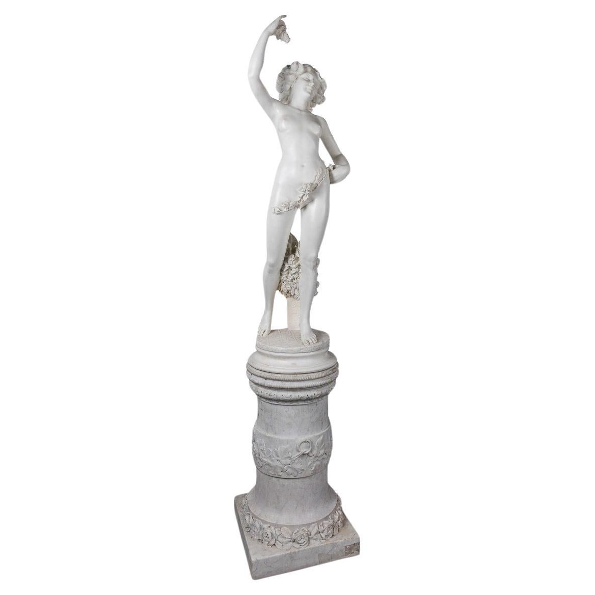 19th Century Italian Marble Figure Of A Nude, Adolfo Cipriani (1880-1930)