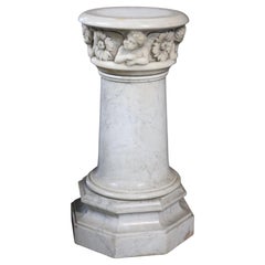 19th Century Italian Marble Revolving Pedestal