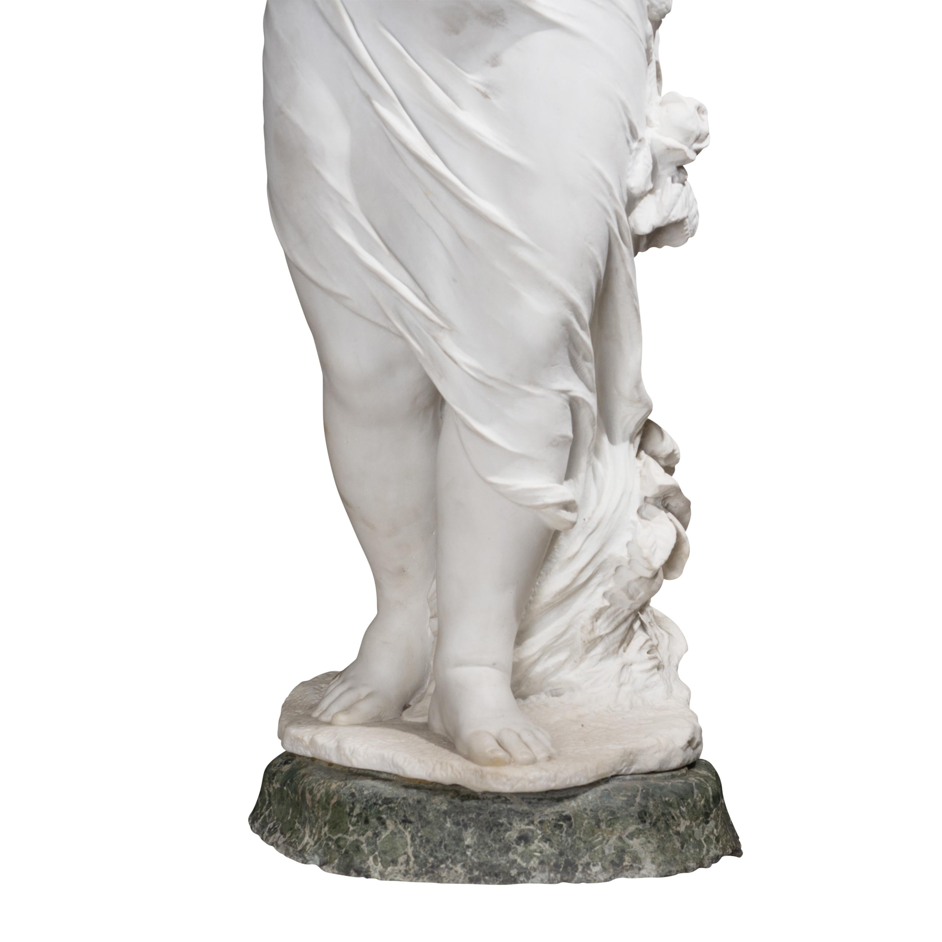 Sculpté à la main Sculpture italienne de Cupidon veiled par Orazio Andreoni du 19ème siècle  en vente