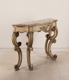 19th Century Italian Marble Top Console Table