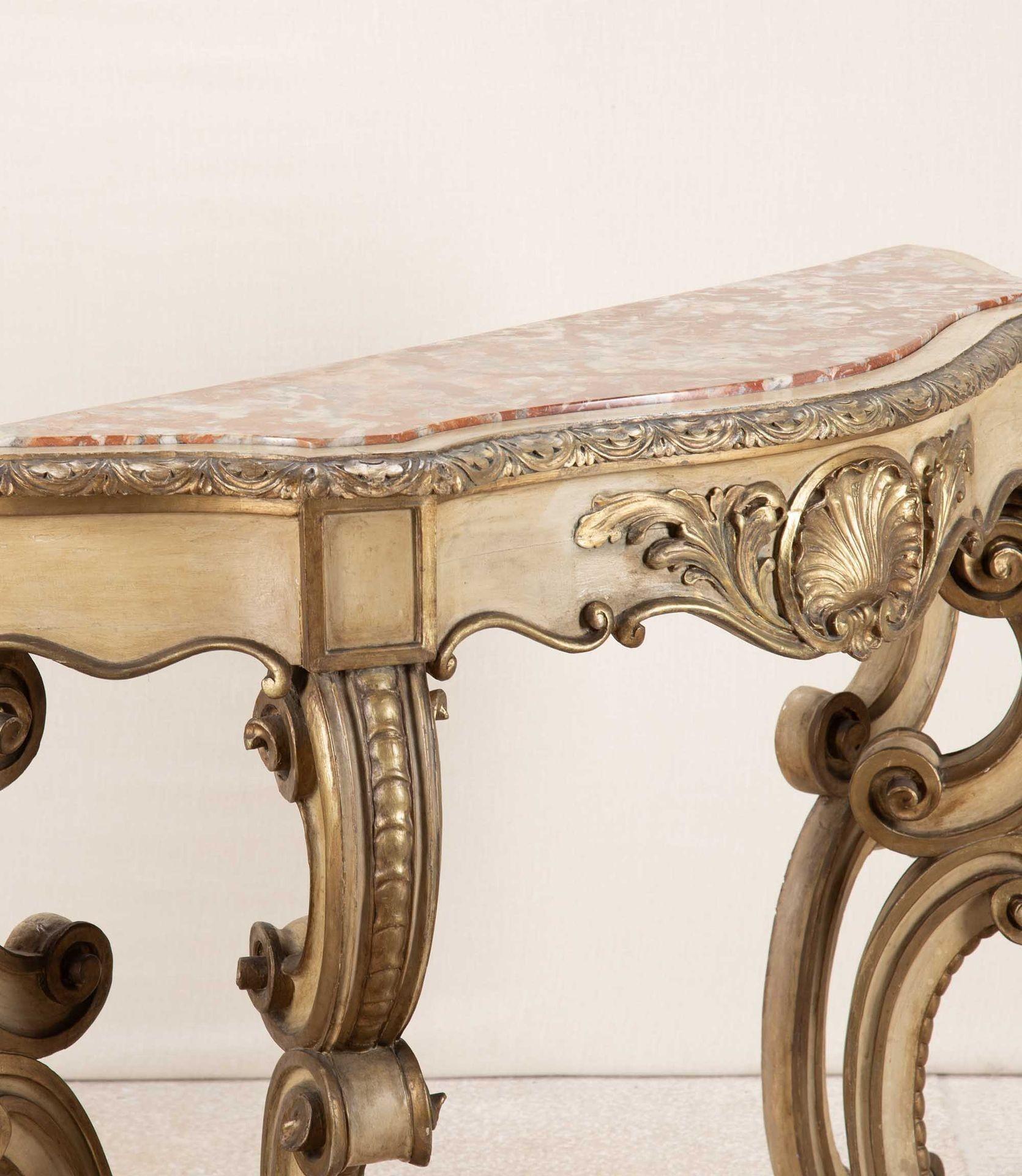 Italiano Tavolo consolle con piano in marmo italiano del XIX secolo in vendita