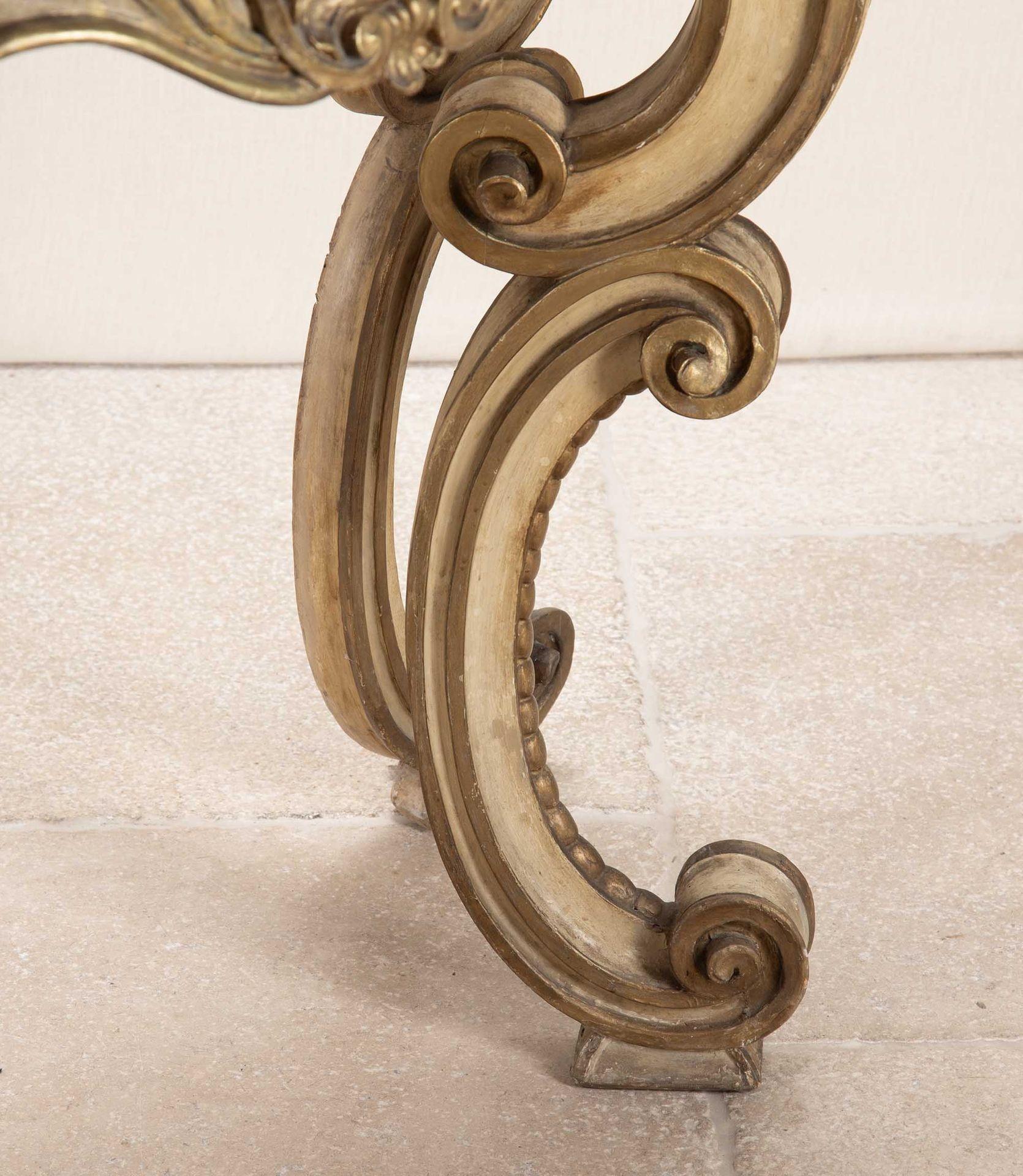 Marmo Tavolo consolle con piano in marmo italiano del XIX secolo in vendita