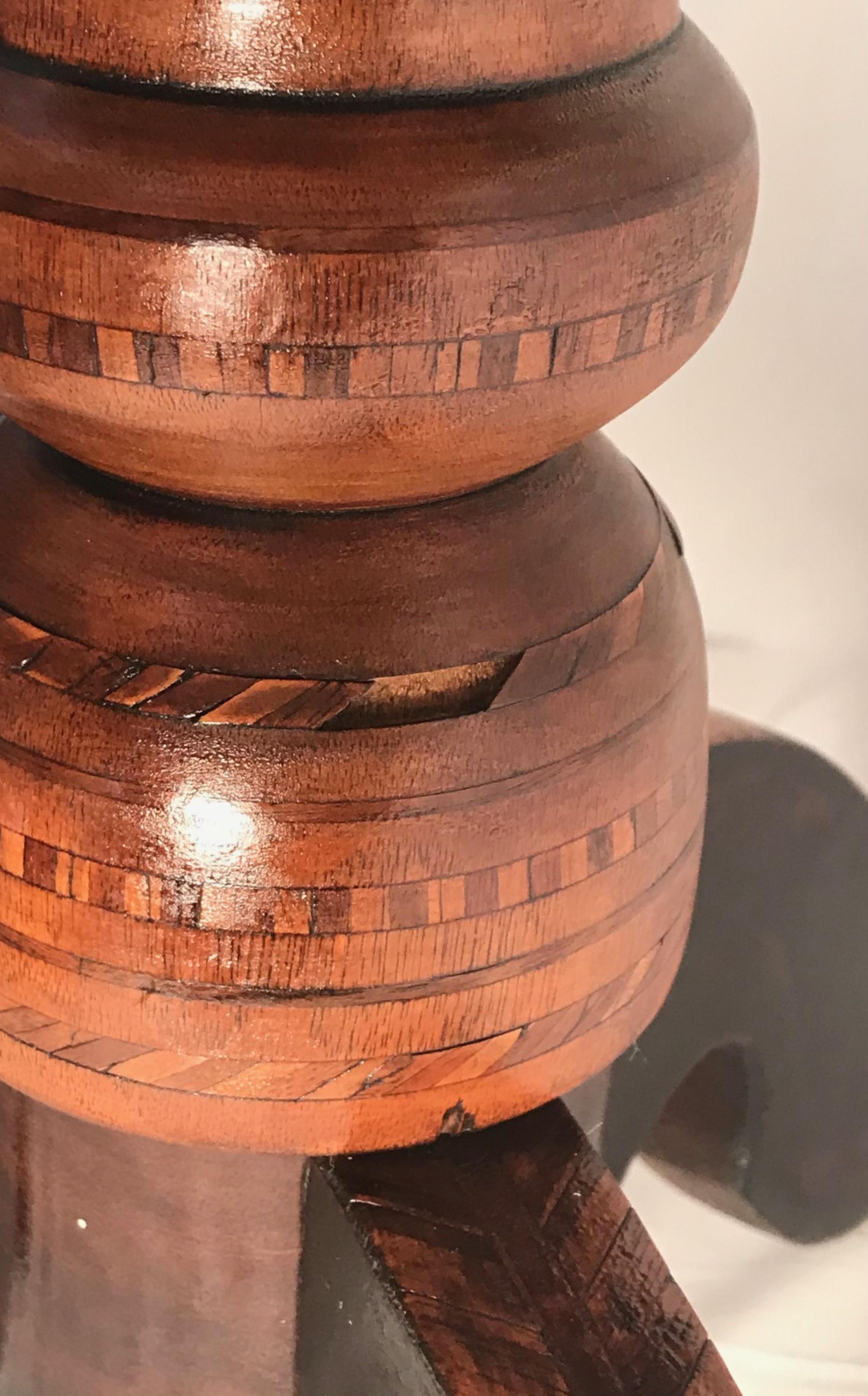 19th Century Italian Marquetry Pedestal Center Table 3