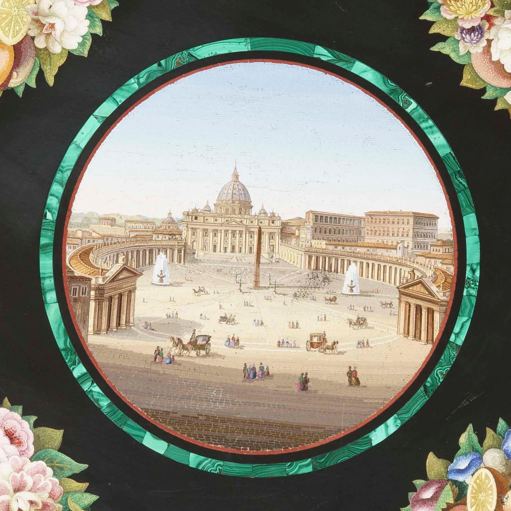 Italienischer Mikro-Mosaik-Grand-Tour-Tisch aus dem 19. Jahrhundert, Roccheggiani zugeschrieben im Angebot 3