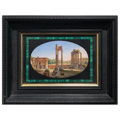 Antique 19th Century Italian Micromosaic of the Roman Forum