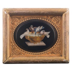 19th Century Italian Micromosaic Oval Plaque