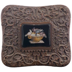 19th Century Italian Micromosaic Square Plaque