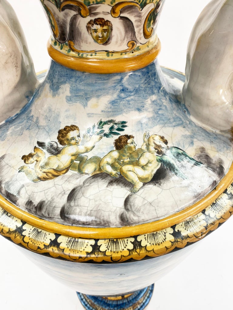 19th Century Italian Mojalica Monumental Urn For Sale at 1stDibs