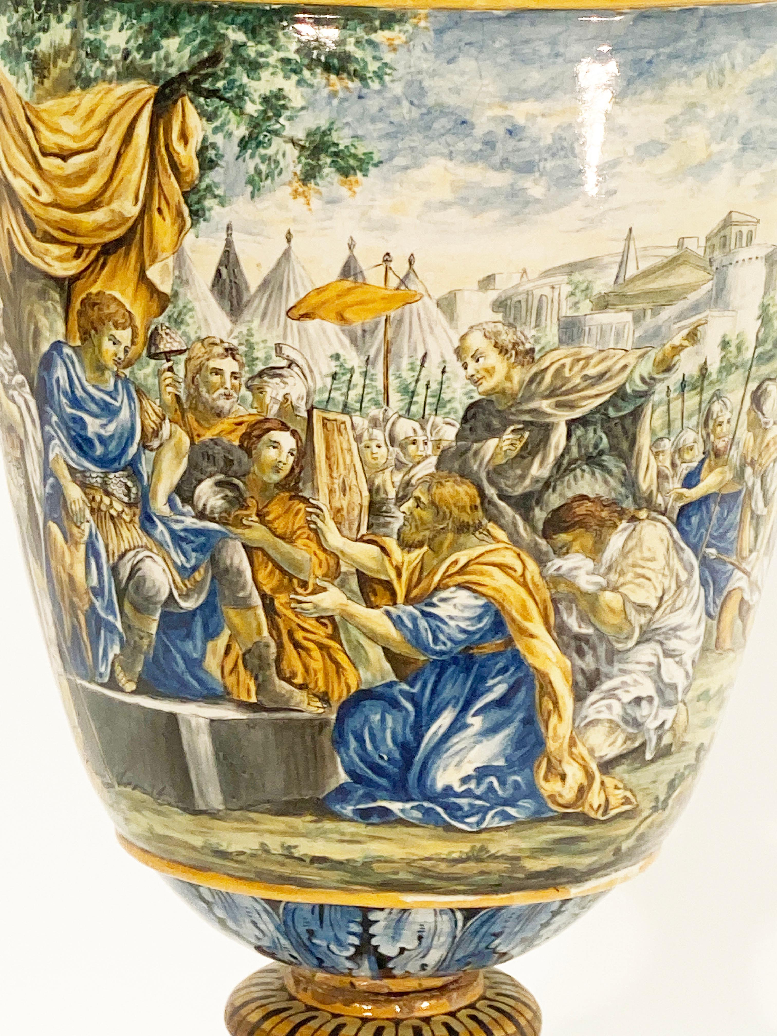 19th Century Italian Mojalica Monumental Urn For Sale 2