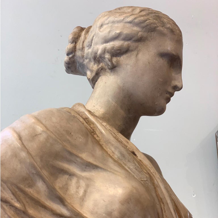 19th Century Italian Monumental Signa Terracotta Venere Figure Renassance Style For Sale 3