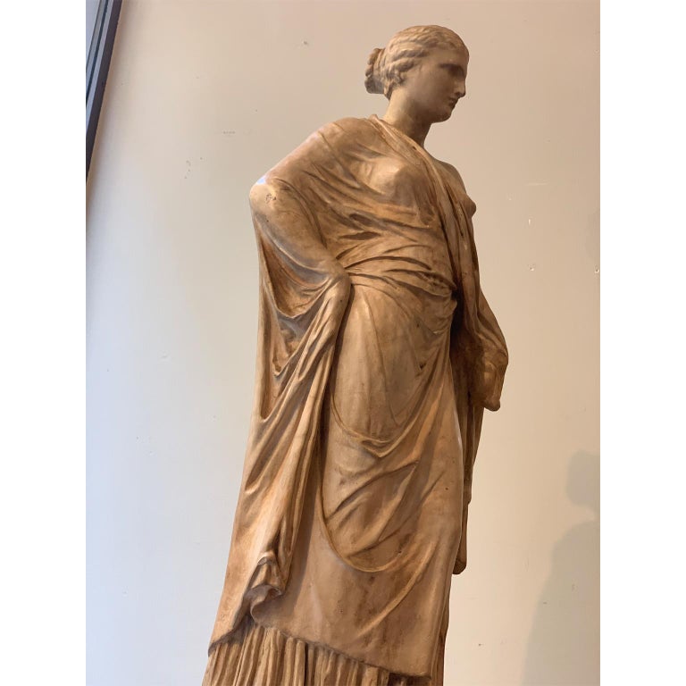 19th Century Italian Monumental Signa Terracotta Venere Figure Renassance Style For Sale 4