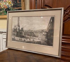 19th Century Italian Neo Classical Veduta Generale del Monte Quirinale Engraving