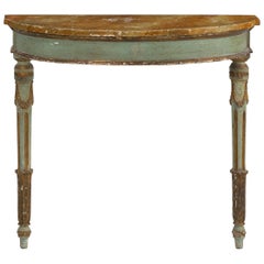 19th Century Italian Neoclassical Antique Painted Console Pier Table