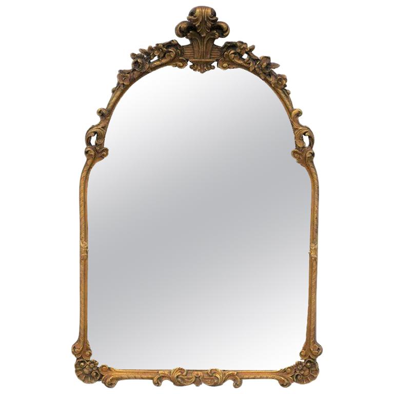 19th Century Italian Neoclassical Gold Mirror in the Style of La Barge