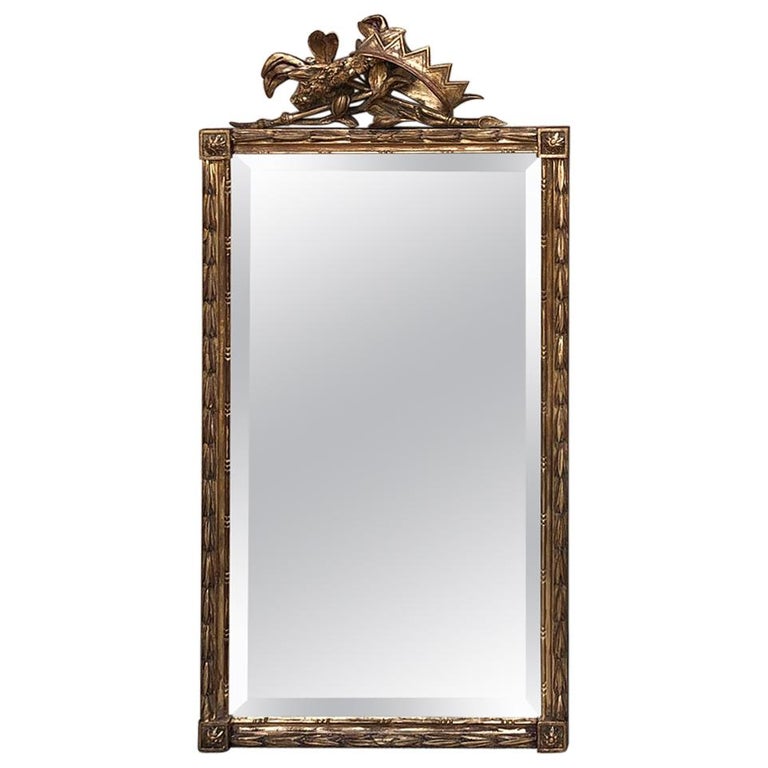 Italian neoclassical giltwood mirror, 1890s, offered by Inessa Stewart's Antiques & Interiors