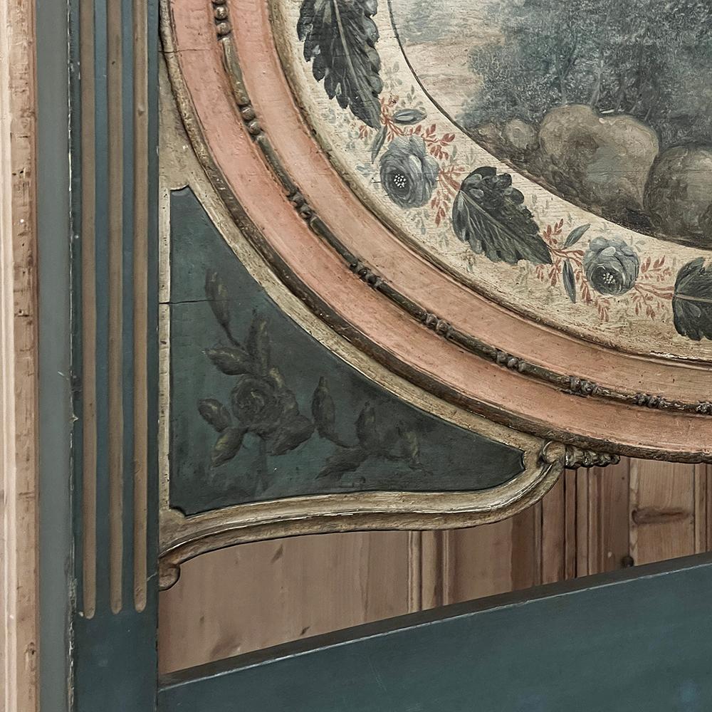 Lit néoclassique italien du 19ème siècle peint de style Louis XVI, 3/4 de lit en vente 4