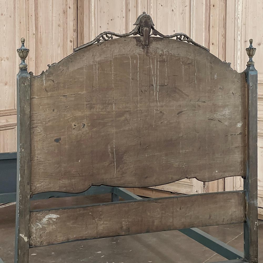 19th Century Italian Neoclassical Louis XVI Painted 3/4 Bed For Sale 13