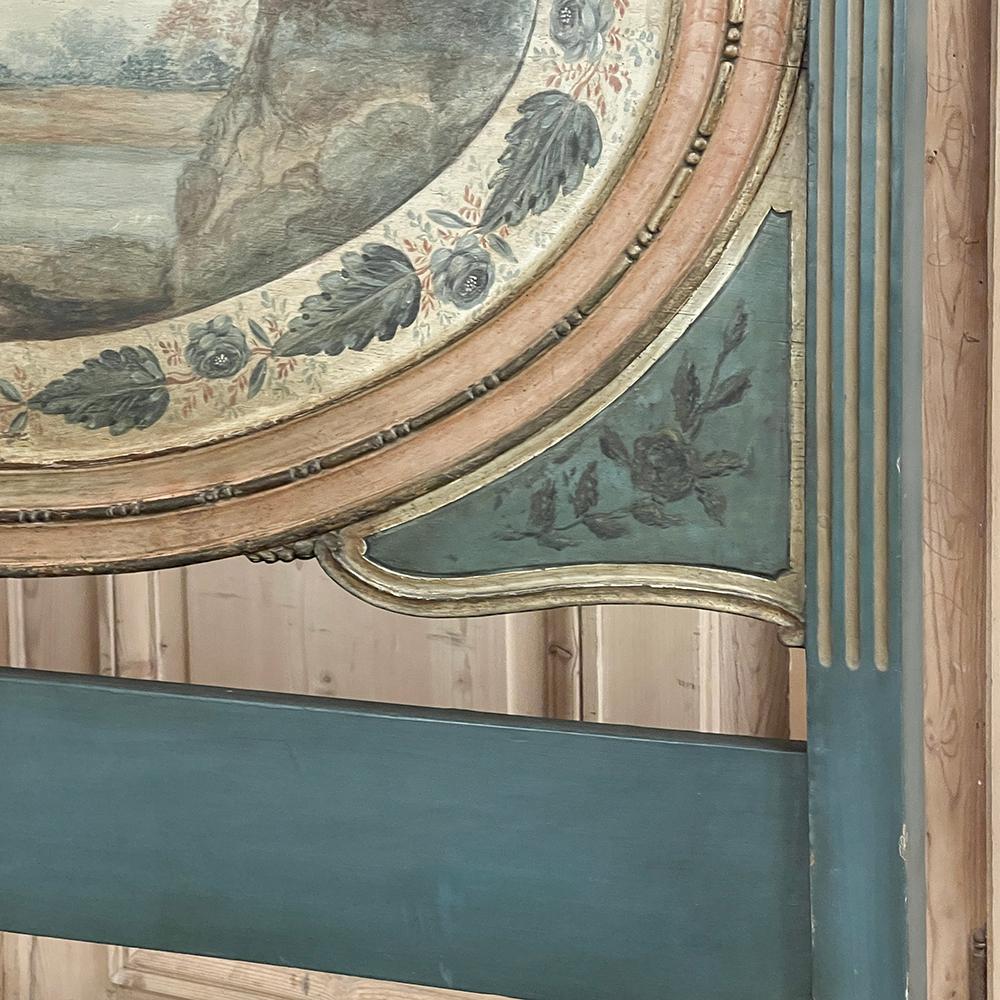 Lit néoclassique italien du 19ème siècle peint de style Louis XVI, 3/4 de lit en vente 1