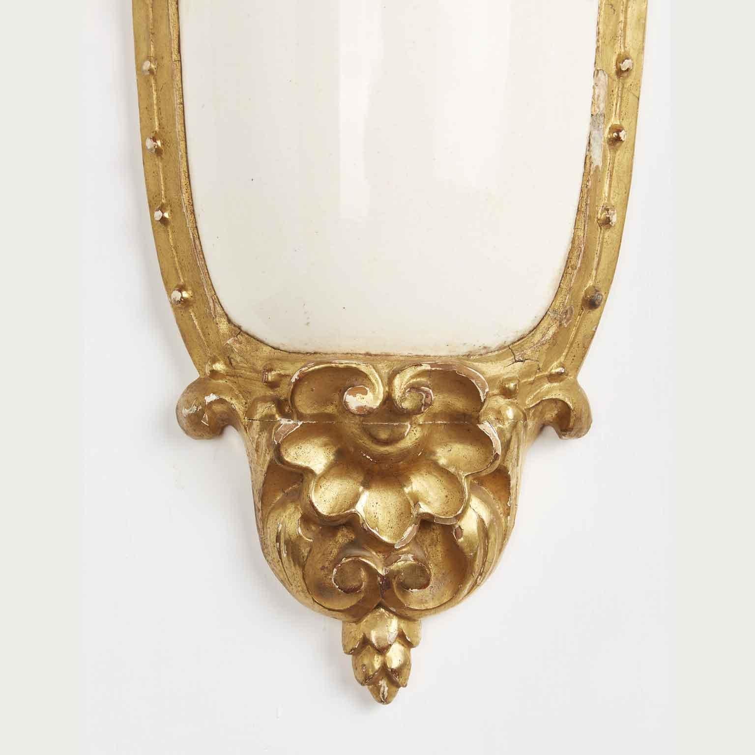 19th Century Italian Neoclassical Majolica Pair of Wall Brackets for Sconces For Sale 9